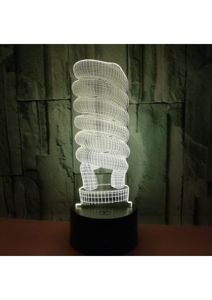 3D Gece Lambası Tüp Lamba LED Işık Optik Illusion Lamba 7 Renk Değişen Doğum Günü Yılbaşı Hediyeleri Ev Dekorasyonu Için (Stil 12) (Yurt Dışından) modelleri