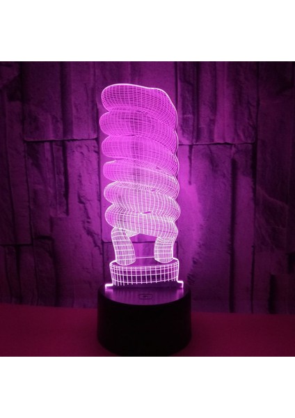 3D Gece Lambası Tüp Lamba LED Işık Optik Illusion Lamba 7 Renk Değişen Doğum Günü Yılbaşı Hediyeleri Ev Dekorasyonu Için (Stil 12) (Yurt Dışından) fırsatları