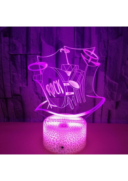 3D Kaya Davul Işık Dokunmatik Masa Masası Optik Illusion Lambalar 7 Renk Değişen Işıklar Ev Dekorasyon Noel Doğum Günü Hediyesi (Stil 22) (Yurt Dışından) modelleri