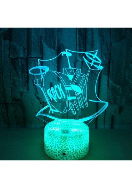 3D Kaya Davul Işık Dokunmatik Masa Masası Optik Illusion Lambalar 7 Renk Değişen Işıklar Ev Dekorasyon Noel Doğum Günü Hediyesi (Stil 22) (Yurt Dışından) fırsatları