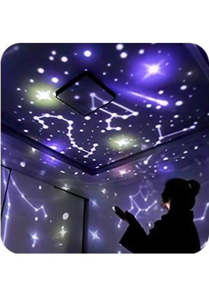 Gece Işıkları Çok Fonksiyonlu Yıldız Projektör Lambası Erkekler ve Kızlar Için Gece Lambası Doğum Günü Hediyeleri, Noel ve Diğer Partiler Dekorasyon (Yurt Dışından)