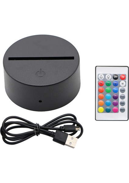 Oyun Karakteri 3D Illusion Lamba 16 Renk LED Gece Lambası Çocuk Yatak Odası Dekorasyonu Için Dokunmatik Uzaktan Kumanda ile - Duman Fei (Siyah Koltuk) (Yurt Dışından) indirimleri