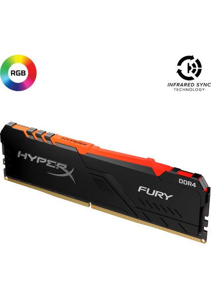 Kıngston Hyperx Fury Beast Rgb 32GB Ddr4 3200MHZ KF432C16BBA/32 Pc Ram