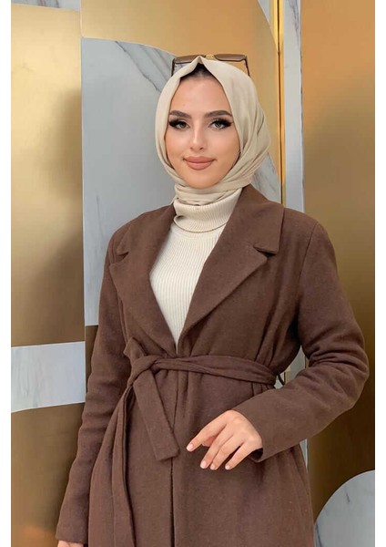 Bym 7519 Kaşe Kaban Kahverengi fırsatları