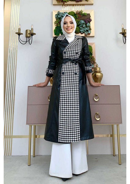 Bym 7530 Ekose Deri Kap Siyah