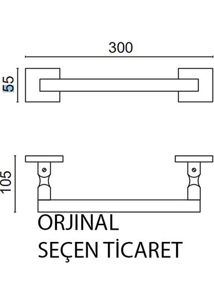 KU10-019 Paslanmaz Pirinç Kumru Uzun Havluluk 30 cm fiyatları
