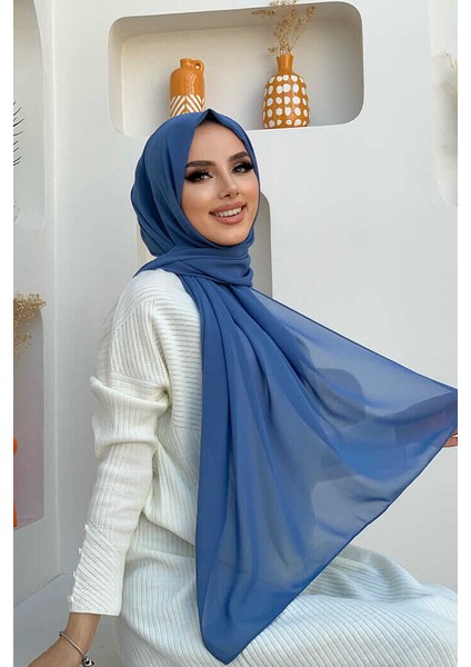 2019 Şifon Şal Indigo