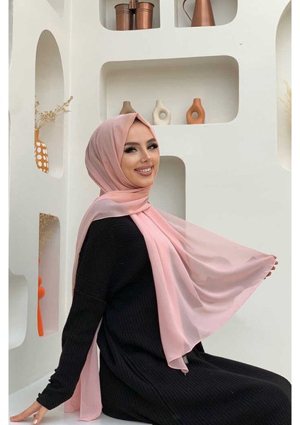 2019 Şifon Şal Pudra