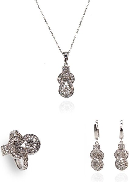 Neva Jewelry Taşlı Fiyonk Set