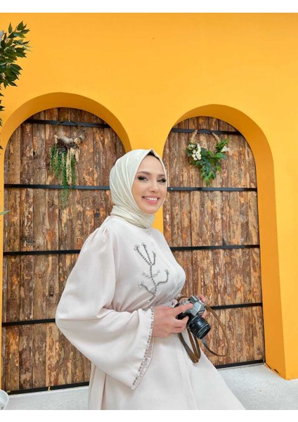 Bym Taş Işleme Detaylı Kuşaklı Tunik ve Pantolonlu Takım 8432 Taş modelleri