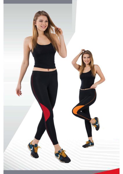 Siyah/mavi Kadın Sporcu Tayt EDY356 fiyatları