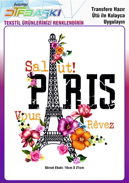 Salut Paris Ütü ile Yapışan Tekstil Dtf Baskı