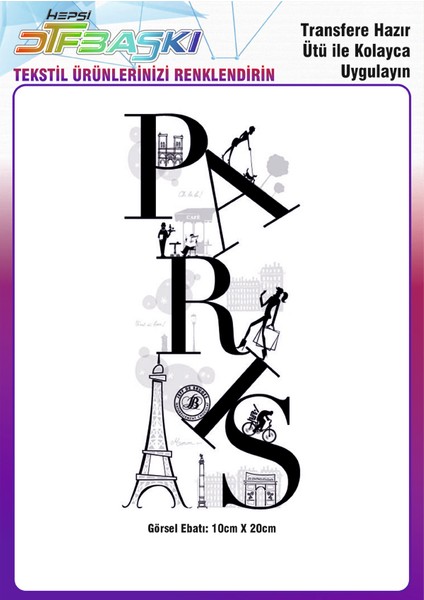 Paris Ütü ile Yapışan Tekstil Dtf Baskı