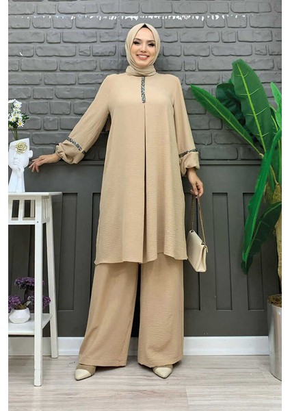 Bym Taş Işleme Detaylı Pantolonlu Tunik Takım 8464 Taş fiyatları