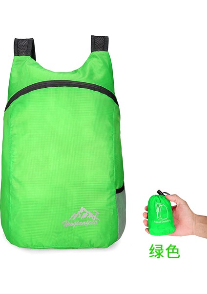Ultra Hafif Taşınabilir Katlanabilir Sırt Çantası Su Geçirmez Açık Hava Seyahati Eğlence Çantası Büyük Kapasiteli 20L (Yurt Dışından)