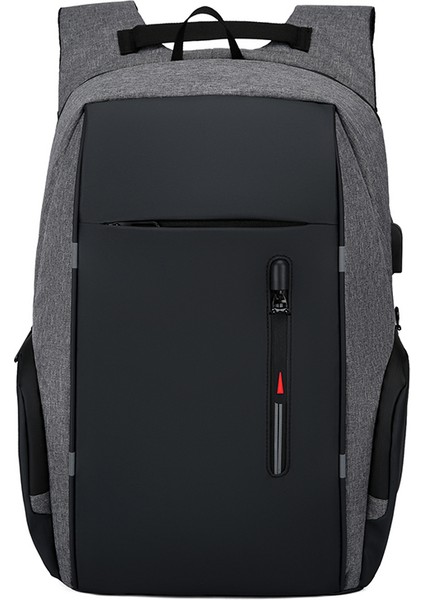 Açık Keskin Büyük Kapasiteli Sırt Çantası Erkek Iş Çok Fonksiyonlu Bilgisayar Sırt Çantası USB Şarj Iş Çantası (Yurt Dışından)