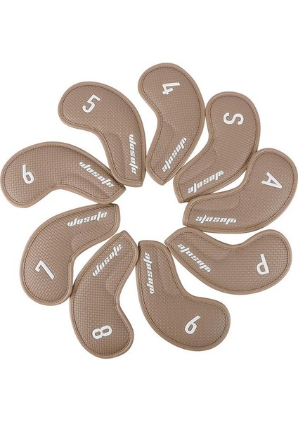 9x Golfı Set Golf Headcover Kamağı Golf Kulübü Dokuma Dokusu (Yurt Dışından)