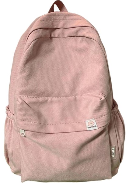 Düz Renkli Sırt Çantası Kamp Için Açık Hava Aktiviteleri Kısa Geziler Pembe (Yurt Dışından)