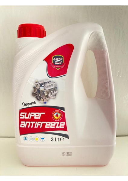 Auto Line Kırmızı Süper Antifriz Organik 3 Lt