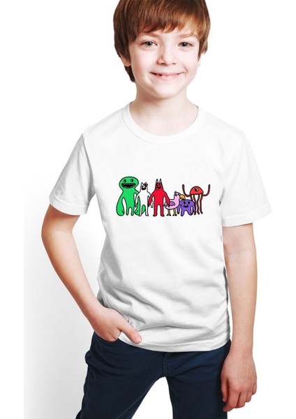 Garten Of Banban Baskılı Unisex Çocuk Tişört H02