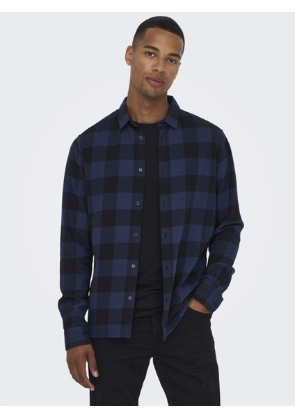 Erkek Kareli Uzun Kollu Gömlek 22007112 fırsatları