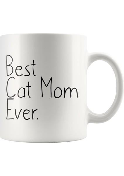 En Iyi Kedi Sahibi Kupası, Cat Mom Kahve Bardağı, Kedi Sahiplenme Kupası Ingilizce Kupa