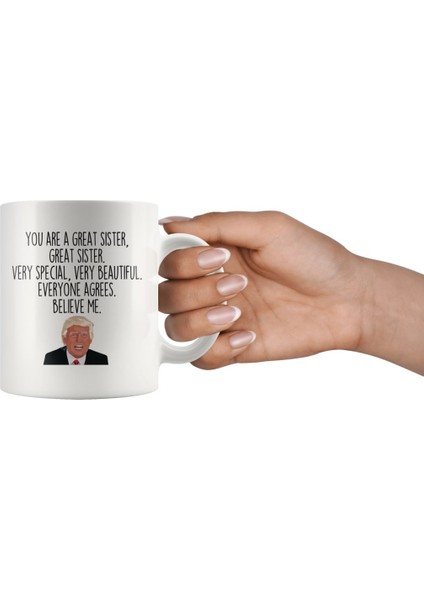 Ingilizce Kardeş Için Komik Hediye, Trump Tasarımlı Kupa, Kardeş Için Hediye Bardak, Kardeş Kupa modelleri