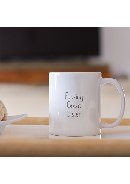 Komik Kız Kardeş Kupa, Ingilizce Kız Kardeş Kupa, Kız Kardeş Kahve Kupa, Kız Kardeş Hediye