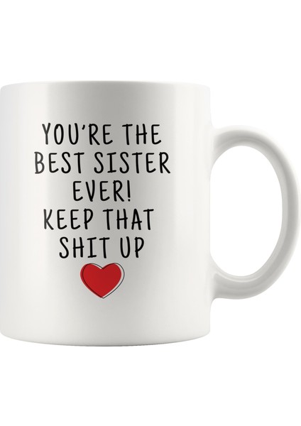 En Iyi Kız Kardeş Hediyeleri, Komik Kız Kardeş Hediyesi,kız Kardeş Kahve Kupası, Ingilizce Kupa
