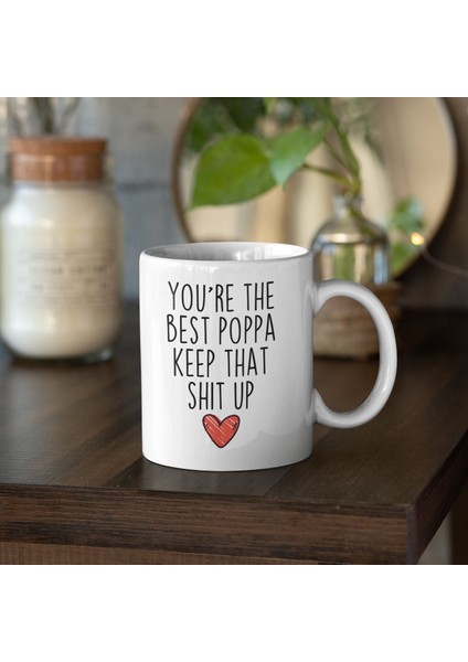 Poppa Için Hediye, Poppa Hediyeler, Komik Poppa Hediye, Ingilizce Poppa Kupa, Poppa Kahve Kupası