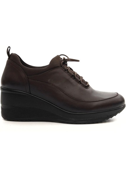 2111510K Kadın Deri Dolgu Topuk Streç Günlük Ayakkabı