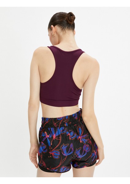 Sporcu Sütyeni U Yaka Slim Fit Kapsız