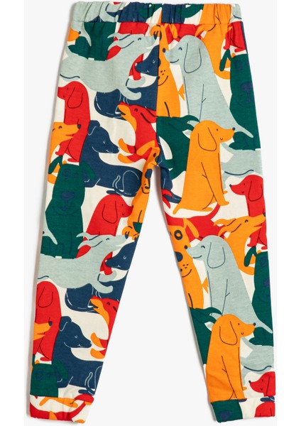 Jogger Eşofman Altı Hayvanlar Baskılı Cepli Pamuklu fiyatları