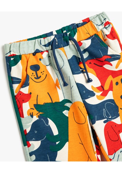 Jogger Eşofman Altı Hayvanlar Baskılı Cepli Pamuklu modelleri