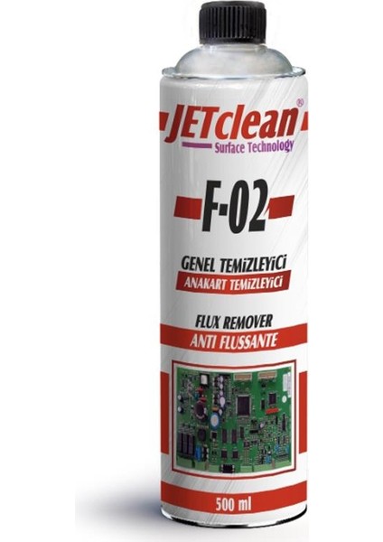 JETCLEAN F-02 500 ML FLUX ANAKART TEMİZLEME SPREY