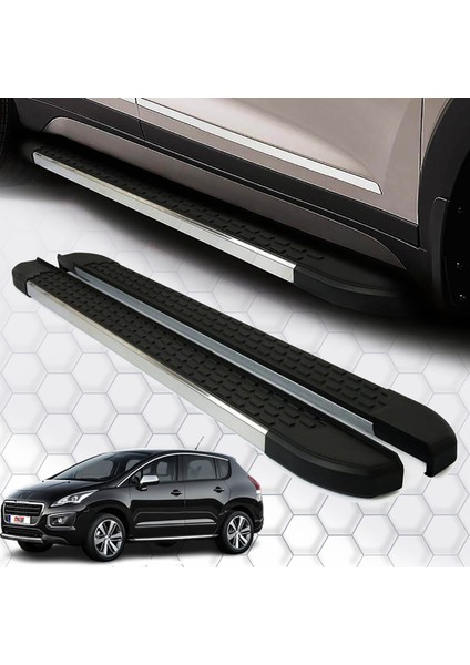 Peugeot 3008 (2016+) - Yan Basamak - Nevada Krom