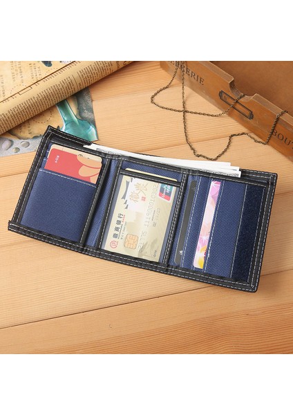 Erkek Kısa Dikey Kumaş Cüzdan Kanvas (Yurt Dışından) indirimleri
