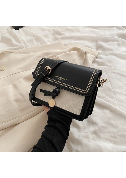 Popüler Yabancı Stil Krem ​​Küçük Kare Çanta Yeni Moda Niş Tasarım Ipek Eşarp Omuzdan Askili Çanta Kadınlar Için Taze Ve Tatlı Eğik Çapraz Çanta (Yurt Dışından)