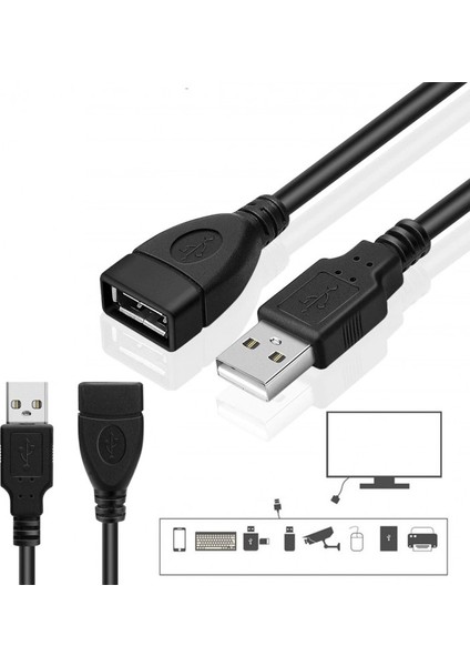 USB Uzatma Kablo ( 1 Dişi-1 Erkek )