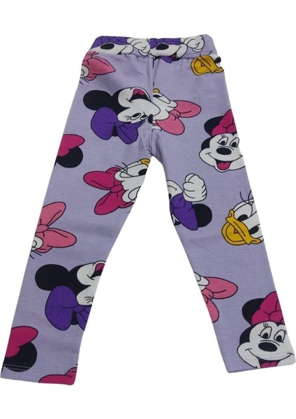 Minnie ve Daisy Duck Baskılı Kız Çocuk Tayt