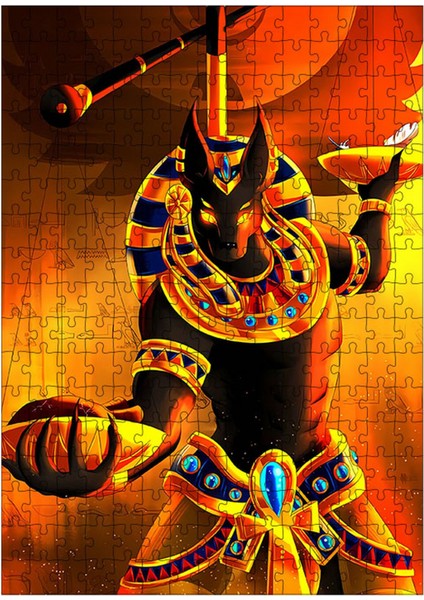 Karizma Tablo Ahşap Mdf Puzzle Yapboz Anubis ve Hayatın Tartısı 255 Parça 35*50 cm