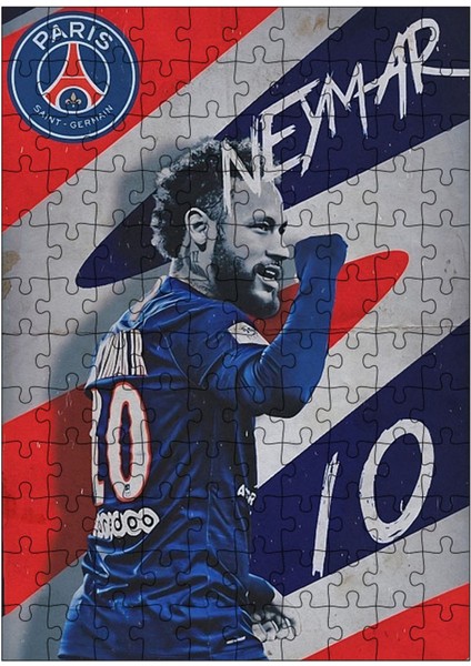 Karizma Tablo Ahşap Mdf Puzzle Yapboz Futbolcu Neymar Afiş 120 Parça 25*35 cm