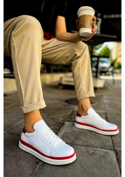 CH979 Santoni Gbt Spor Erkek Ayakkabı Beyaz/kırmızı fiyatları