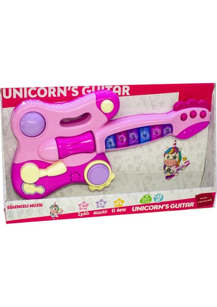 Mix Oyuncak Oyuncak Unicorn Gitar Müzikli Işıklı Gitar 41 cm