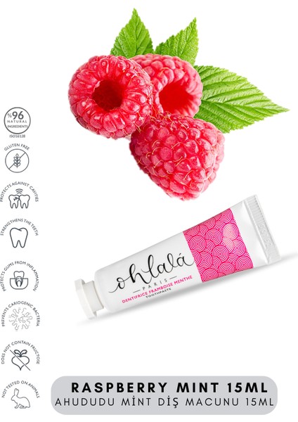 Raspberry Mint Ahududu - Nane Diş Macunu 15 ml