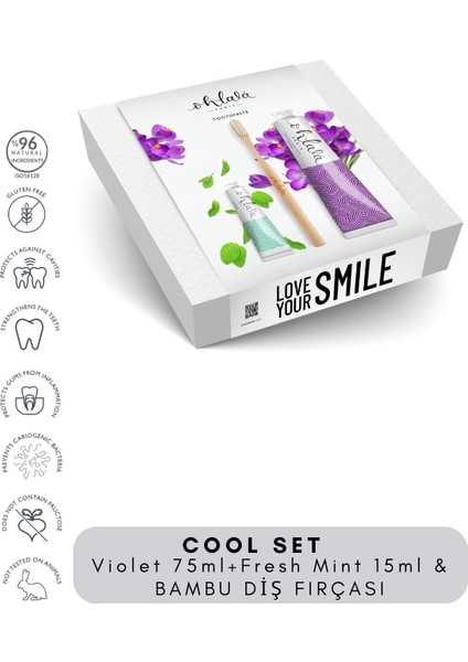 Violet Mint 75 ml + Fresh Mint 15 ml + Bambu Diş Fırçası Cool Set