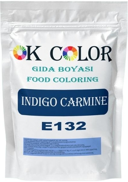 Indigo Carmine E132 Indigo Karmin Koyu Mavi Toz Gıda Boyası 250 gr