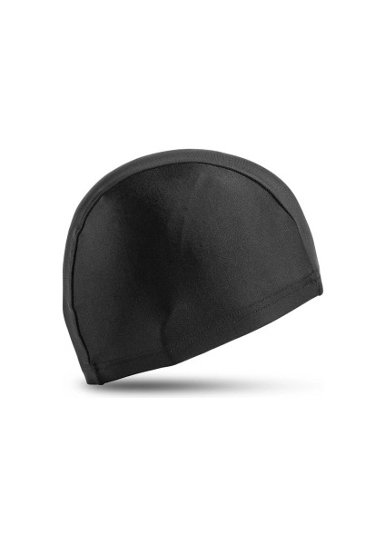 Likralı Havuz Deniz Yüzücü Bonesi Siyah Renk