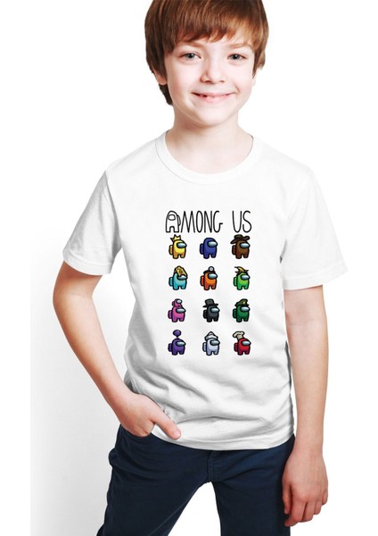 Among Us Baskılı Unisex Çocuk Tişört H04