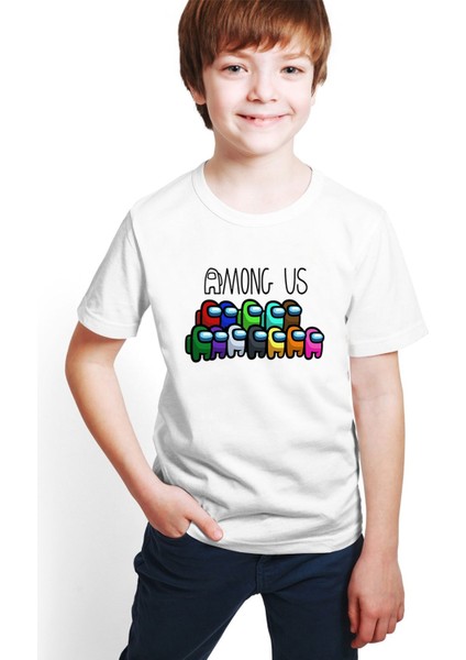 Among Us Baskılı Unisex Çocuk Tişört H02